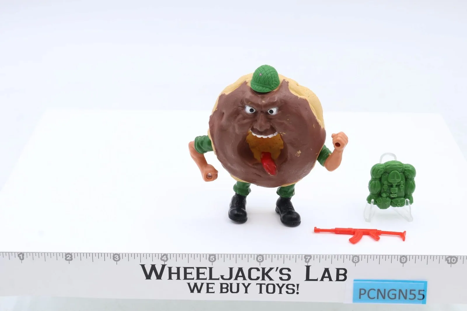 Major Munch Donut Chocolate 100% Complete Food Fighters 1988 Mattel Vintage