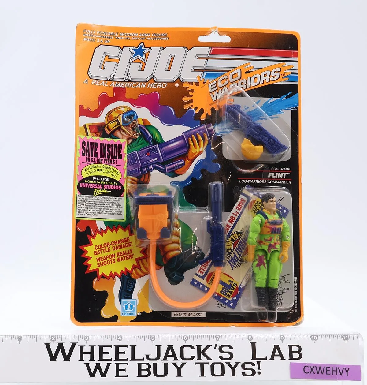 Flint GI Joe Eco Warriors 1990 Hasbro Vintage Action Figure NEW MOSC SEALED
