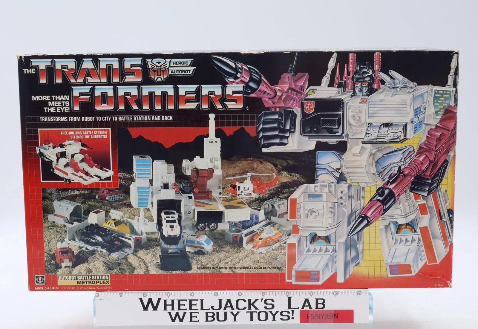 Metroplex RT W/BOX & INSERT 100% Complete 1985 Vintage G1 Transformers Figure