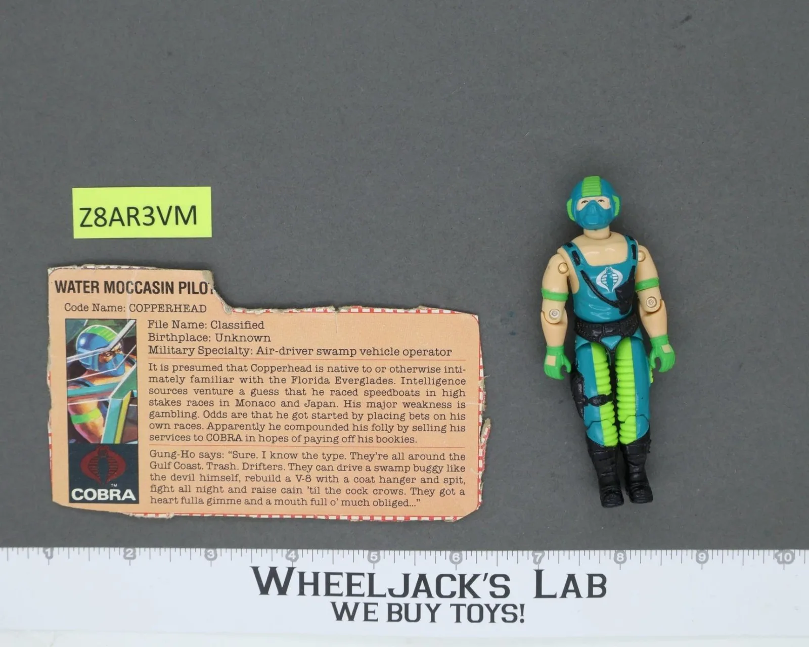 Copperhead V1 100% Complete G.I. Joe 1984 Hasbro Vintage Action Figure