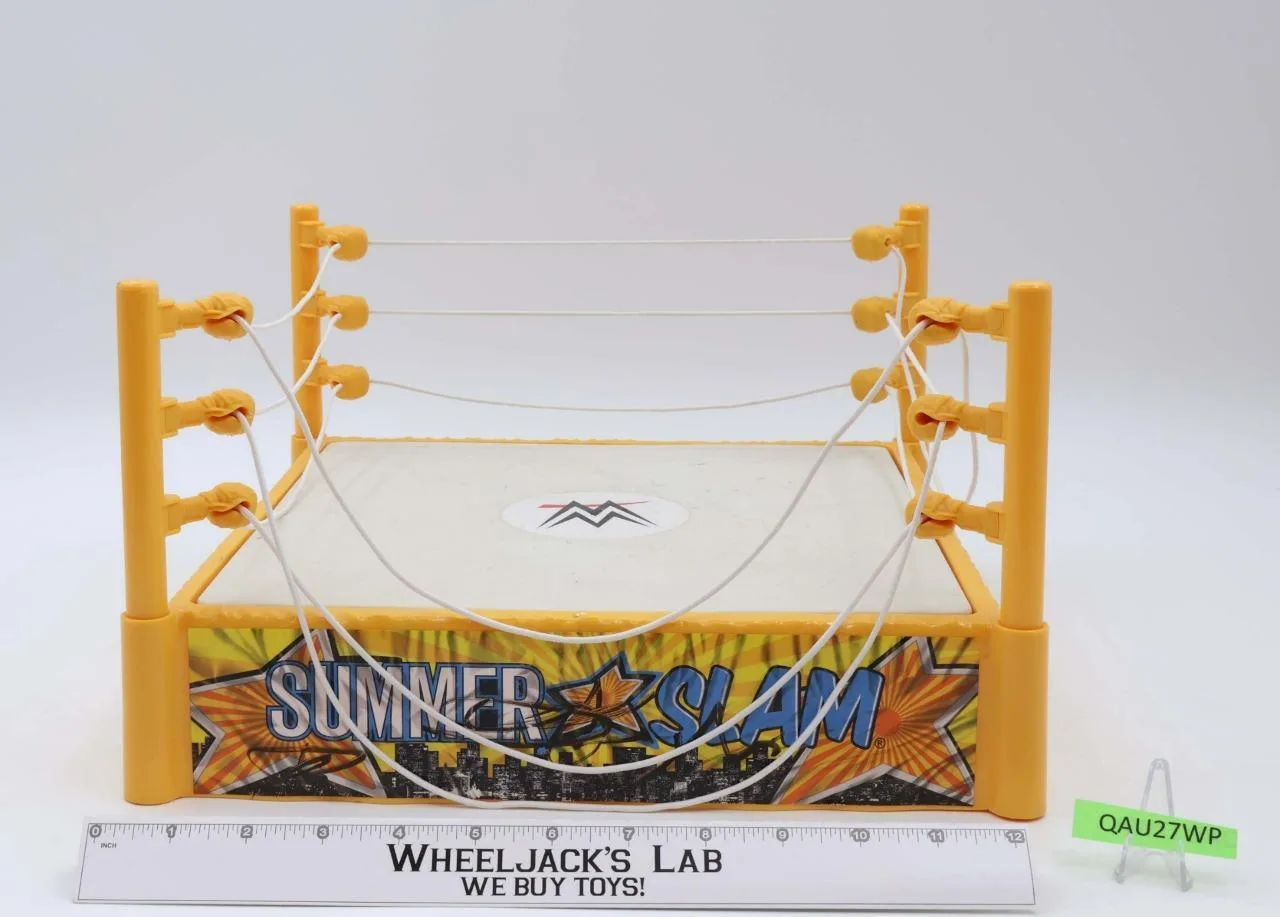 WWE Superstars Summer Slam Raw Smackdown Yellow Wrestling Ring 2010 Mattel