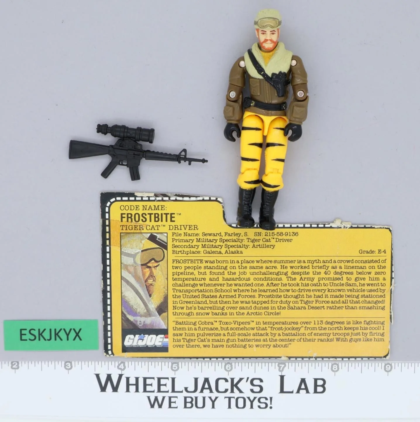 Frostbite V2 Tiger Force Complete 1988 G.I. Joe Hasbro Vintage Action Figure