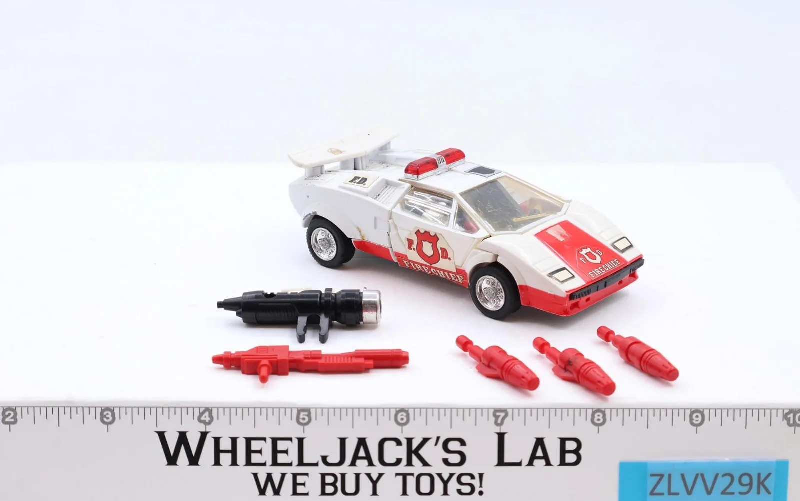 Red Alert 100% Complete 1985 Vintage Action Figure G1 Transformers Lamborghini