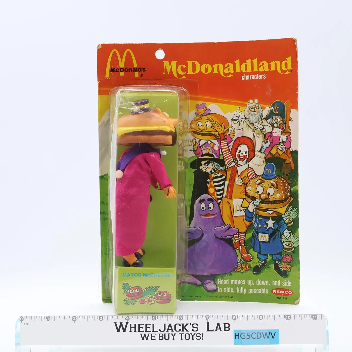 Mayor McCheese McDonaldland 1976 Remco McDonald's Action Figure NEW SEALED