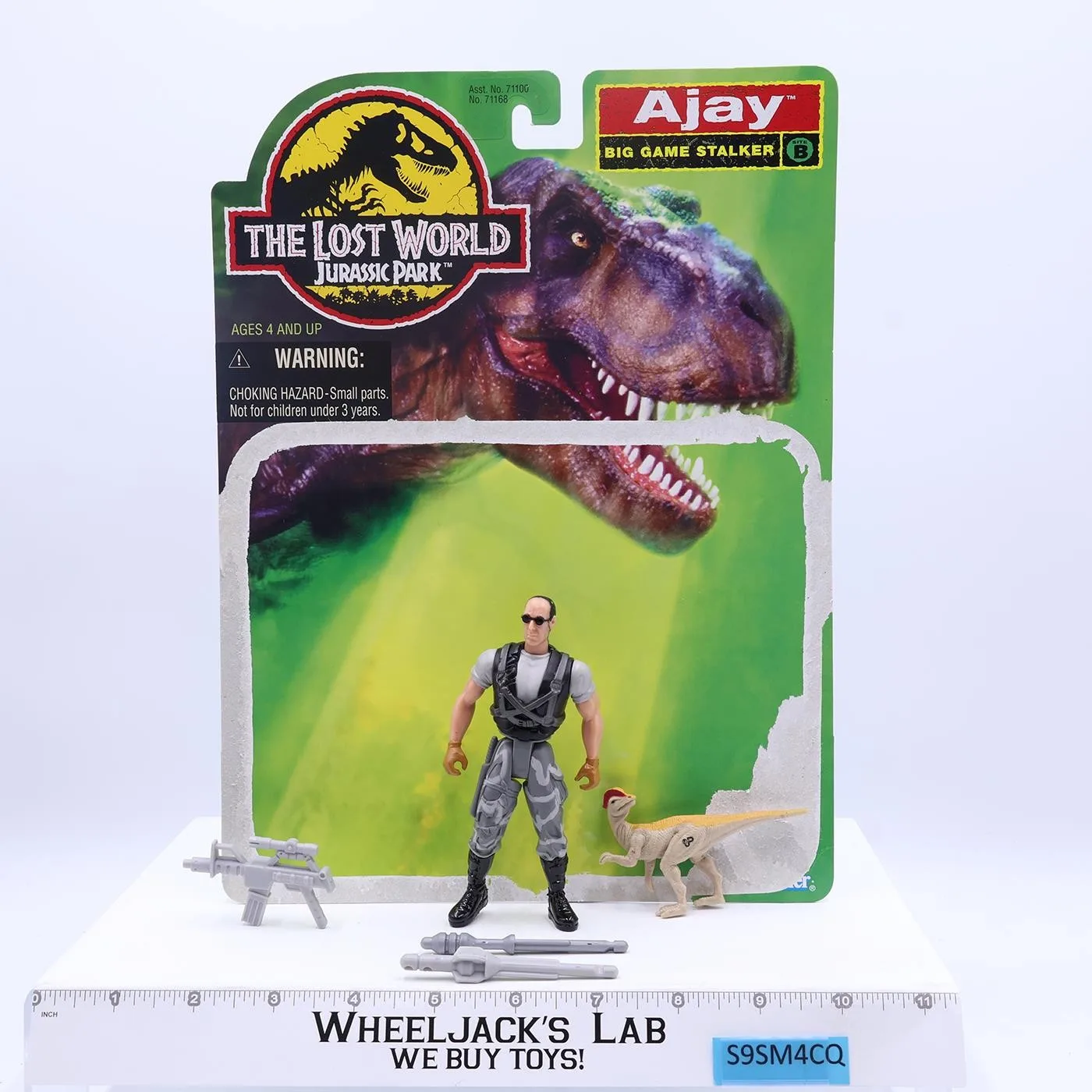 Ajay Big Game Stalker Series 2 Jurassic Park The Lost World Kenner W/CARDBACK