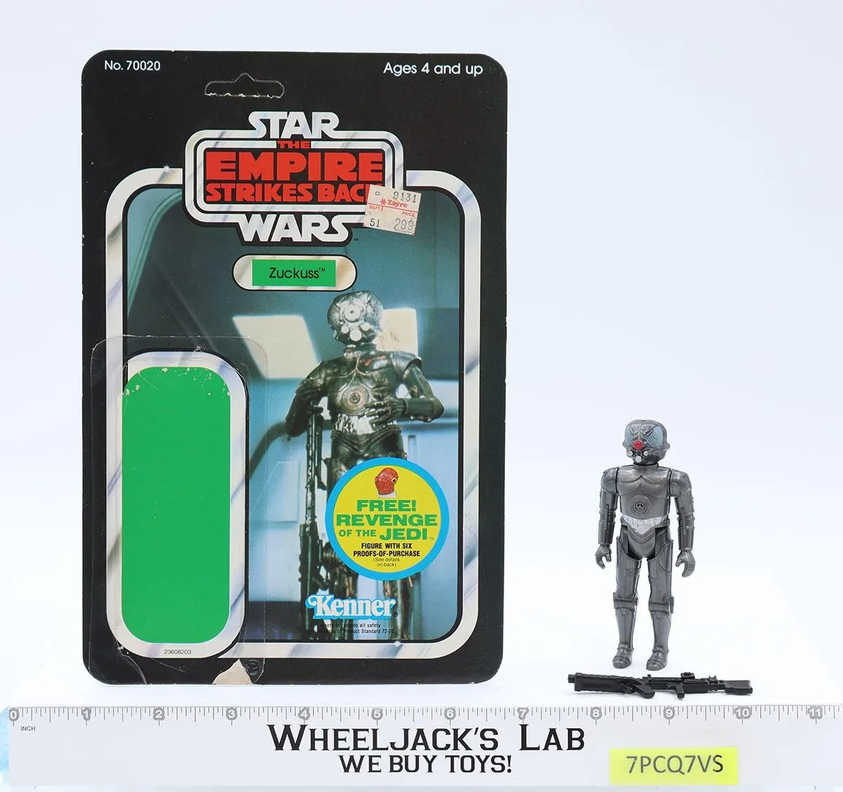 Zuckuss 100% Complete 48 Back-G Star Wars ESB 1980 Kenner Action Figure NO REPRO