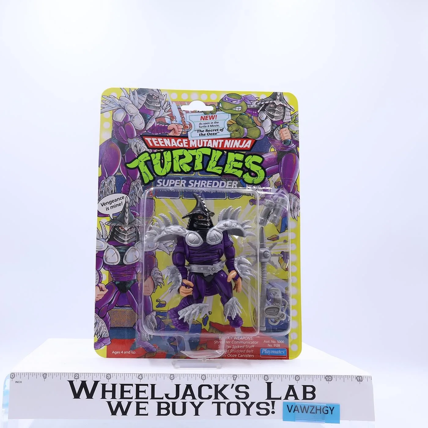 Super Shredder Teenage Mutant Ninja Turtles TMNT 1991 Playmates MOSC
