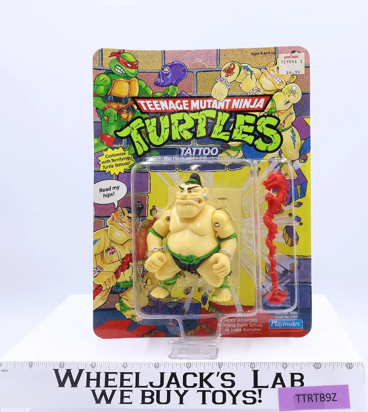 Tattoo Teenage Mutant Ninja Turtles TMNT 1991 Playmates Vintage MOSC UNPUNCHED