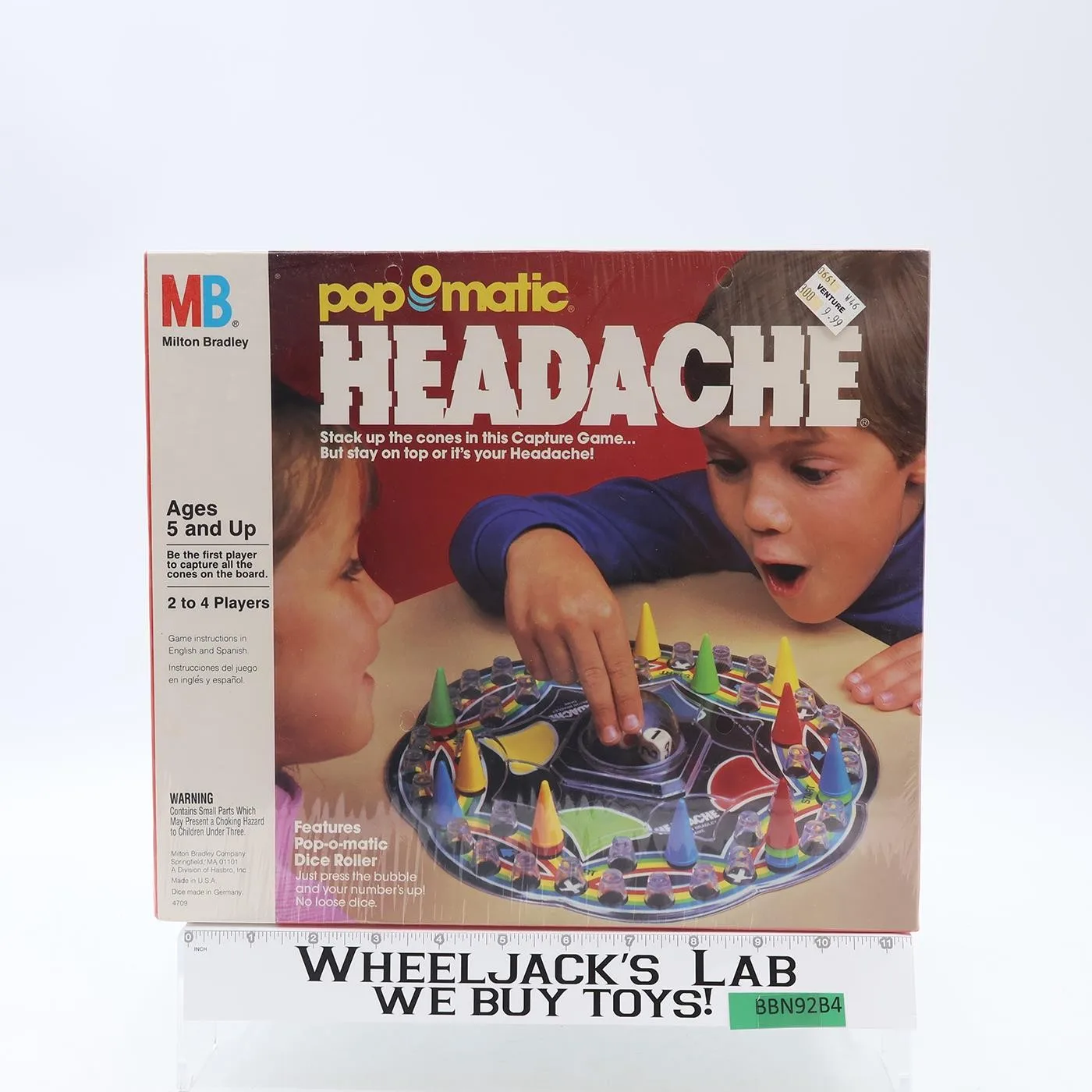 Pop O Matic Headache Board Game 1986 Milton Bradley Vintage NEW SEALED