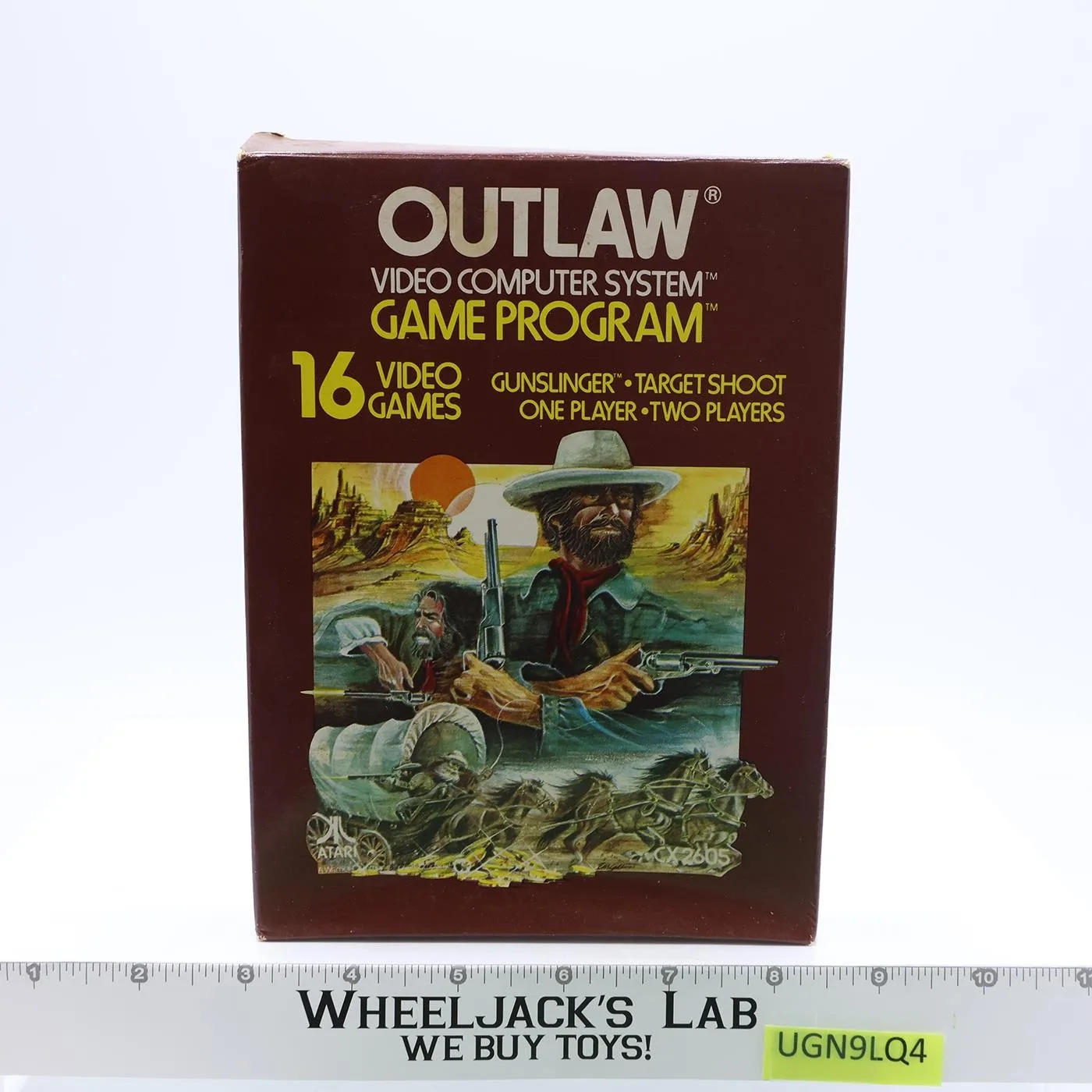 Outlaw W/ Box + Manual ATARI 2600 1978 Vintage Game Cartridge