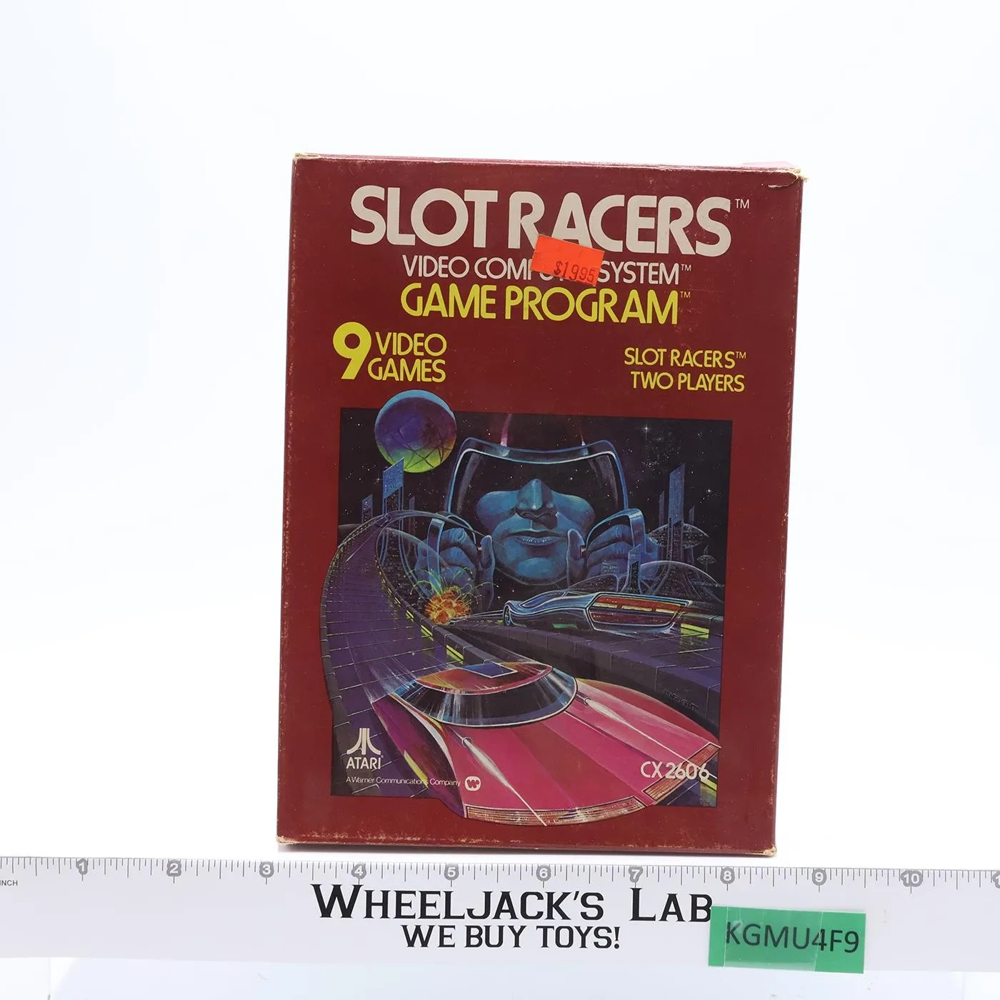 Slot Racers W/ Box + Manual ATARI 2600 1978 Vintage Game Cartridge