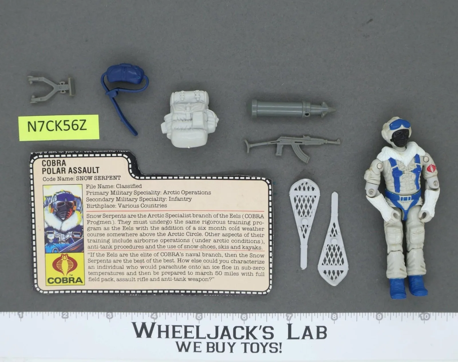 Snow Serpent V1 100% Complete G.I. Joe 1985 Hasbro Vintage Action Figure