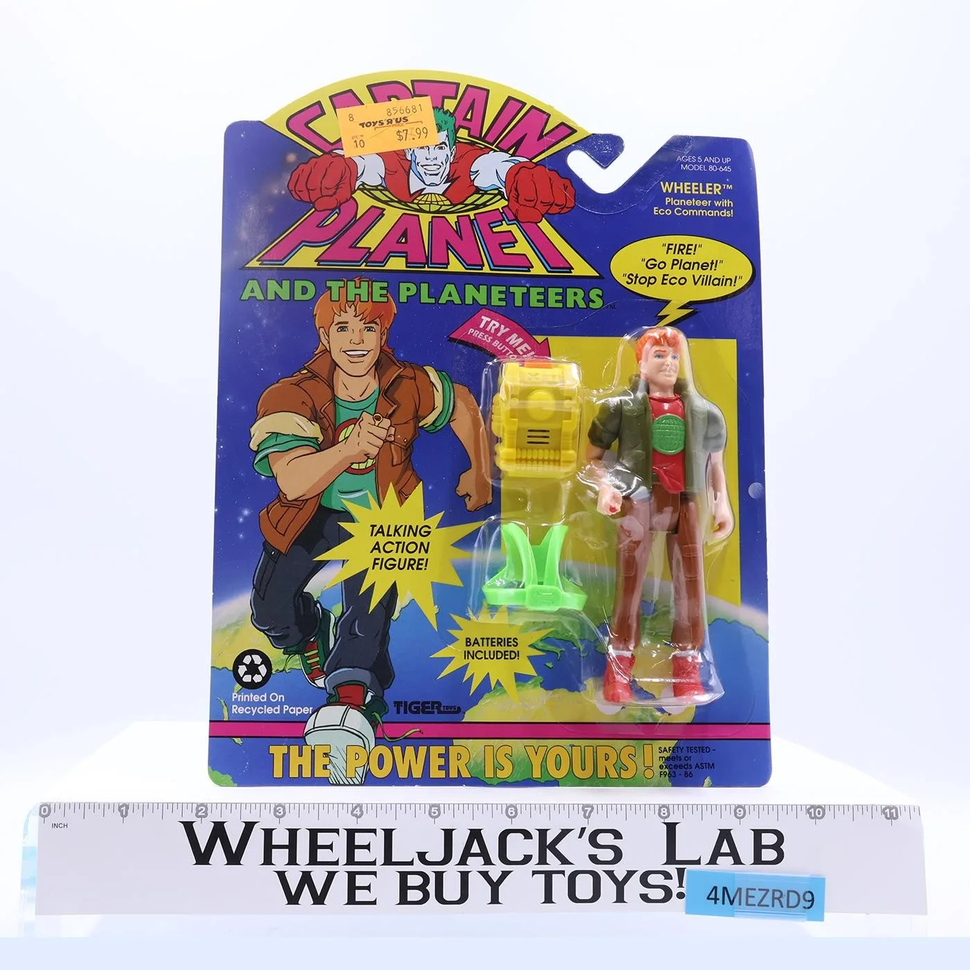 Wheeler Eco Commands Captain Planet 1991 Tiger Toys Action Figure NEW SEALED