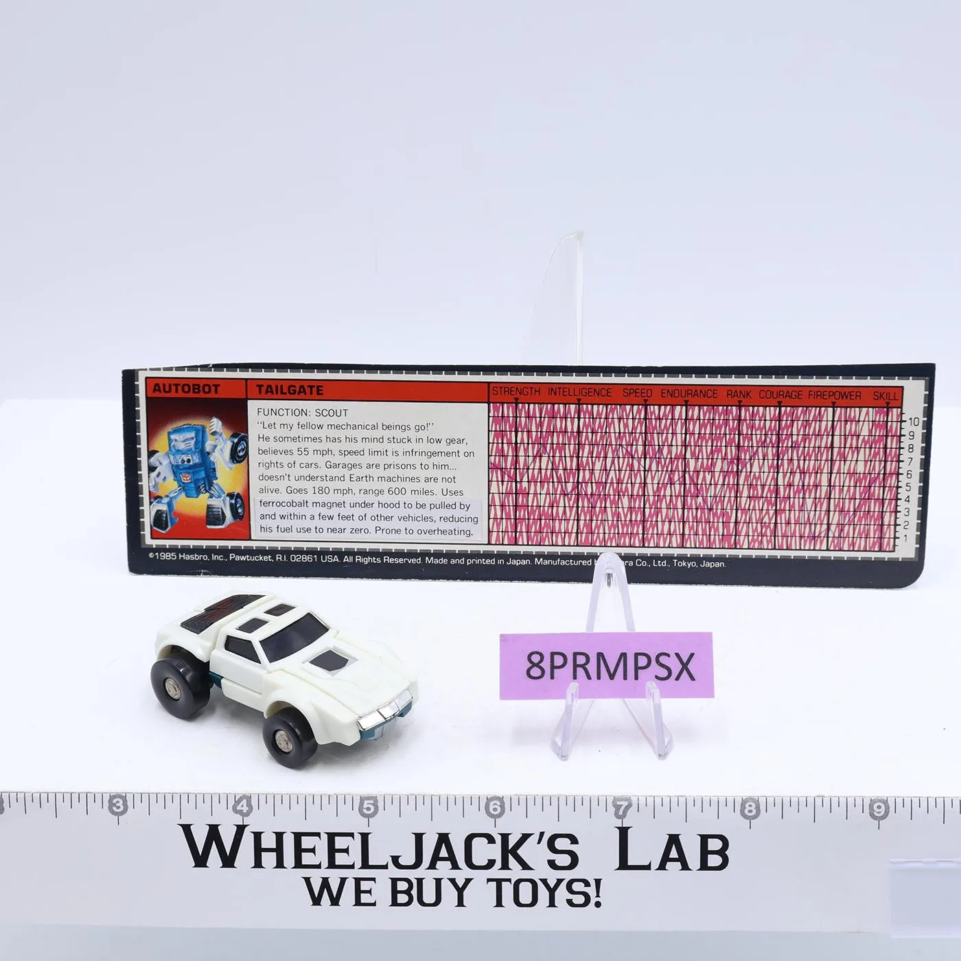 Tailgate 100% Complete 1986 Vintage G1 Transformers Action Figure Trans Am