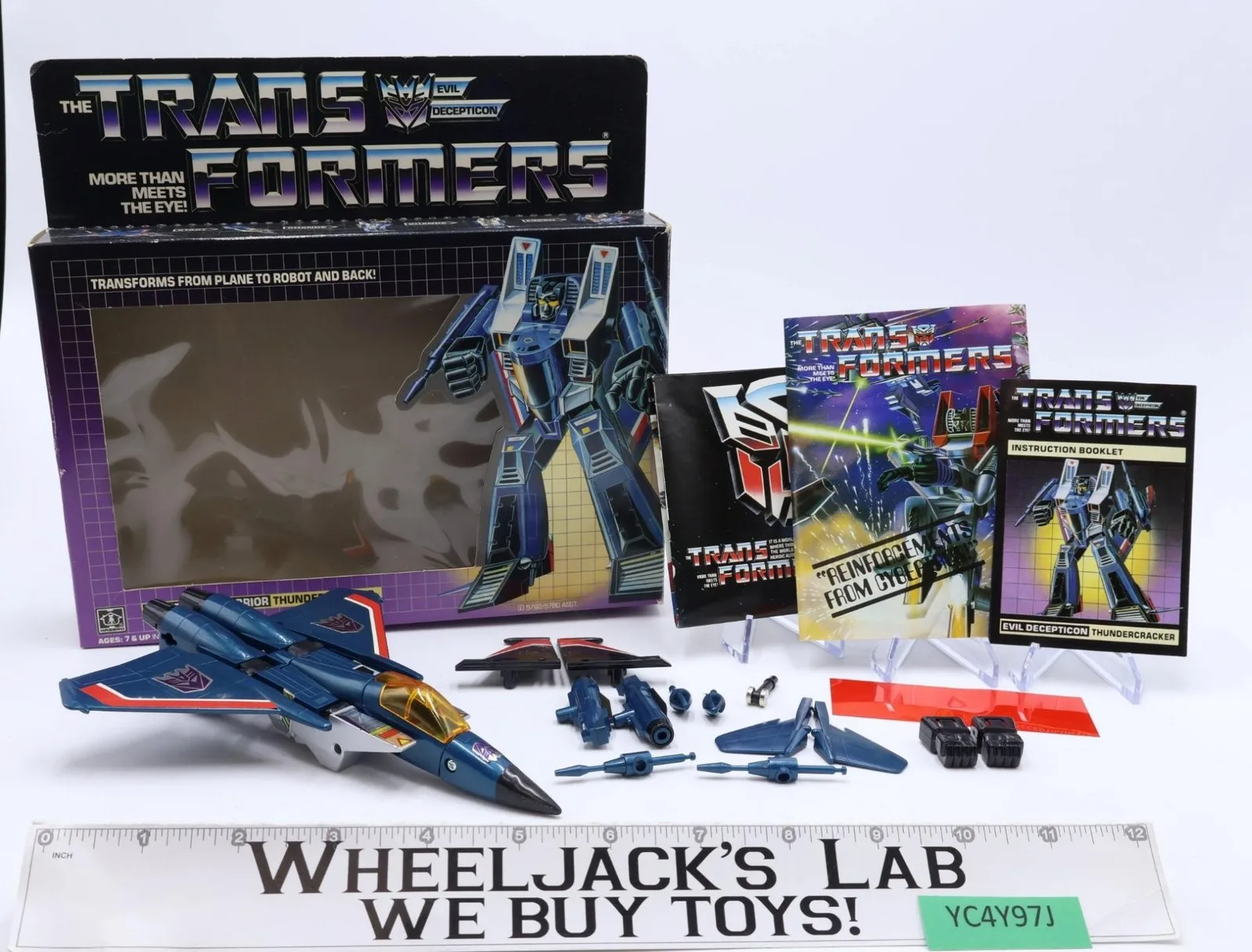 Thundercracker 100% Complete W/ BOX G1 Transformers 1985 G1 Vintage Figure