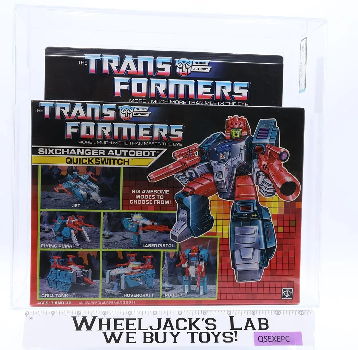 Quickswitch Autobot AFA GRADED 85 Q-NM+ G1 Transformers 1987 Hasbro Figure