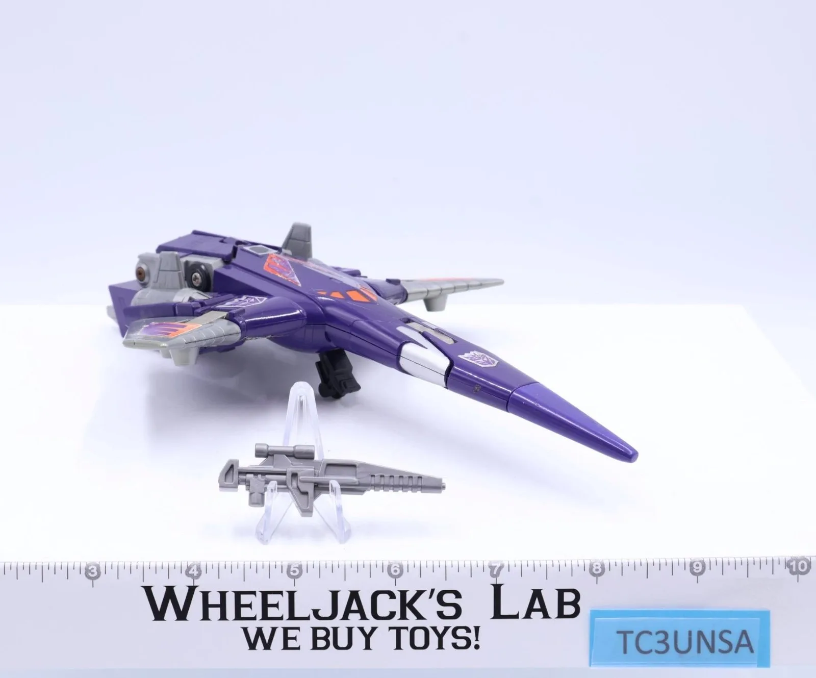 Cyclonus PURPLE EARS 100% Complete 1986 Vintage Hasbro G1 Transformers