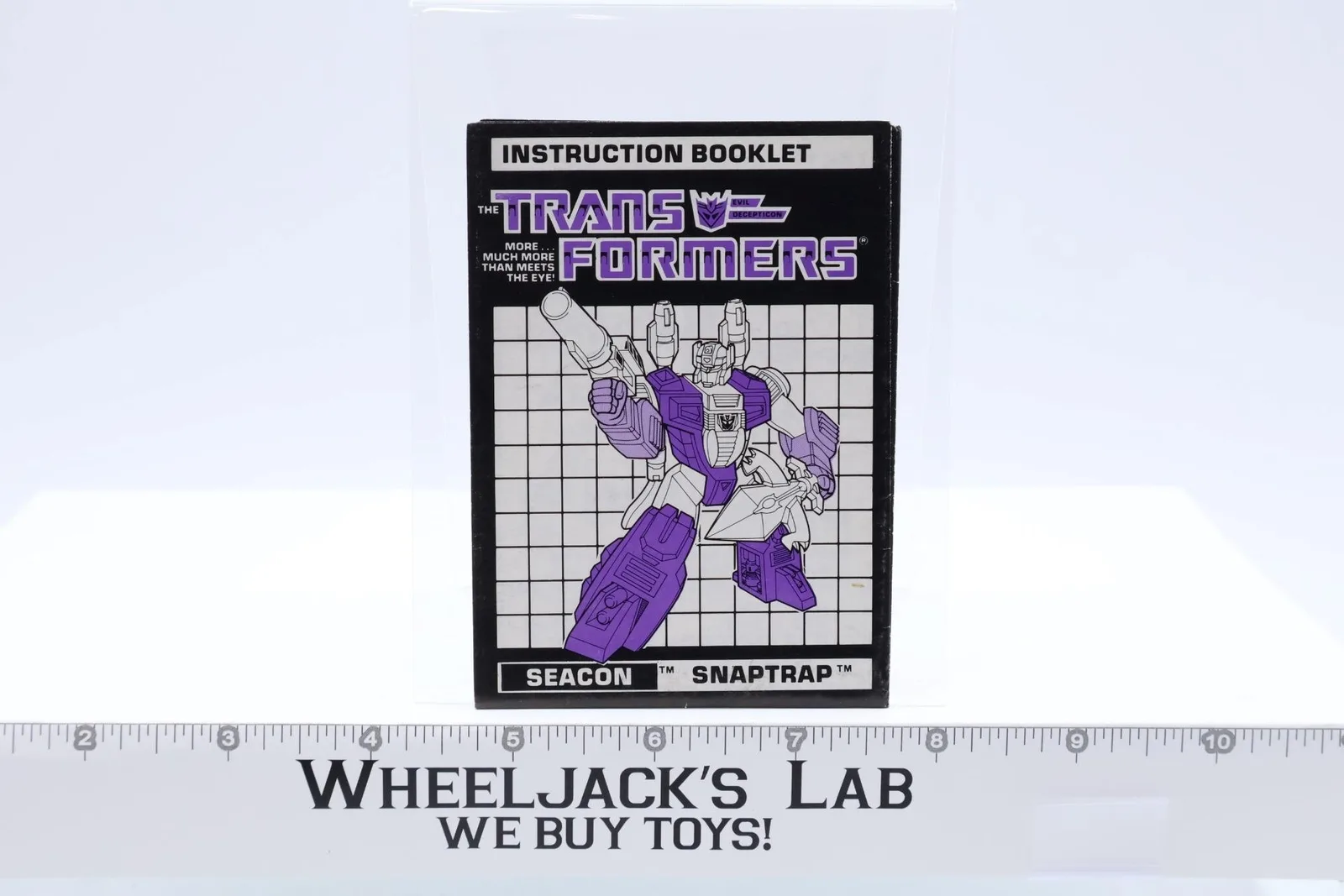 Snaptrap Action Figure Instruction Booklet Manual 1988 Vintage G1 Transformers