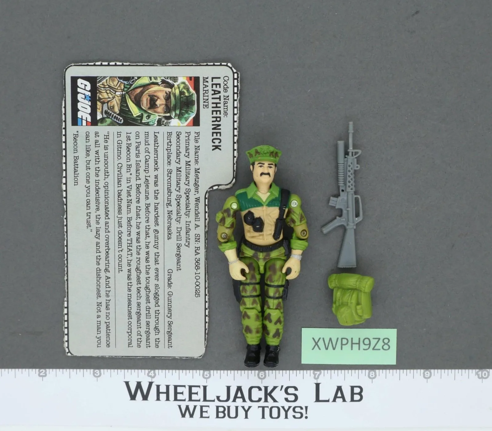 Leatherneck V1 100% Complete G.I. Joe 1986 Hasbro Vintage Action Figure
