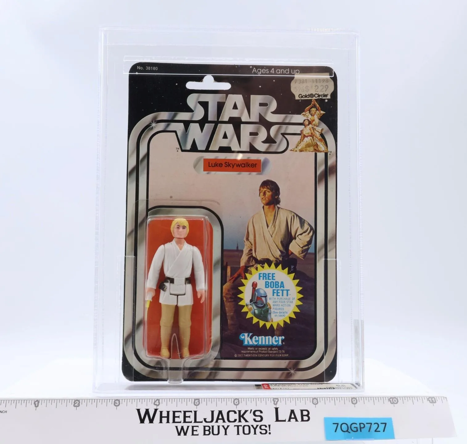 Luke Skywalker Farmboy AFA GRADED 85 80/85/85 20 Back-C Star Wars Kenner SEALED