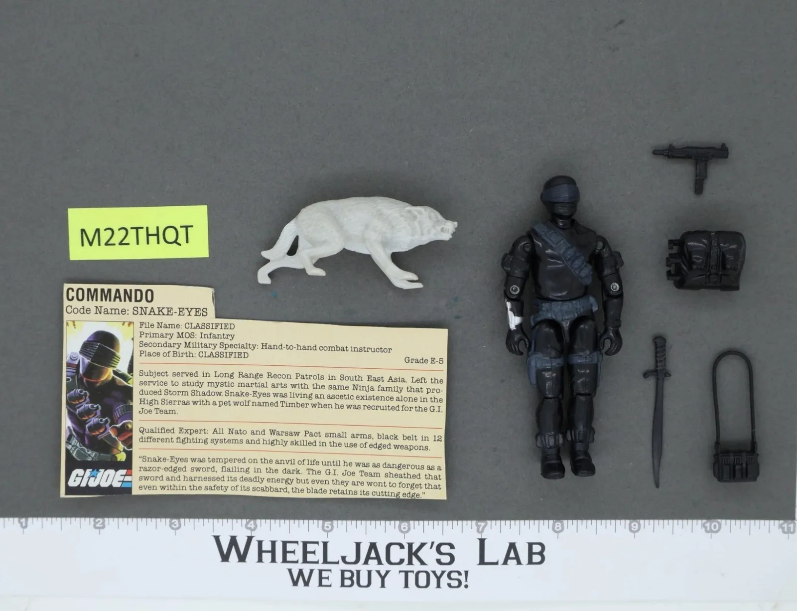 Snake Eyes & Timber V2 100% Complete G.I. Joe 1985 Hasbro Vintage Action Figure