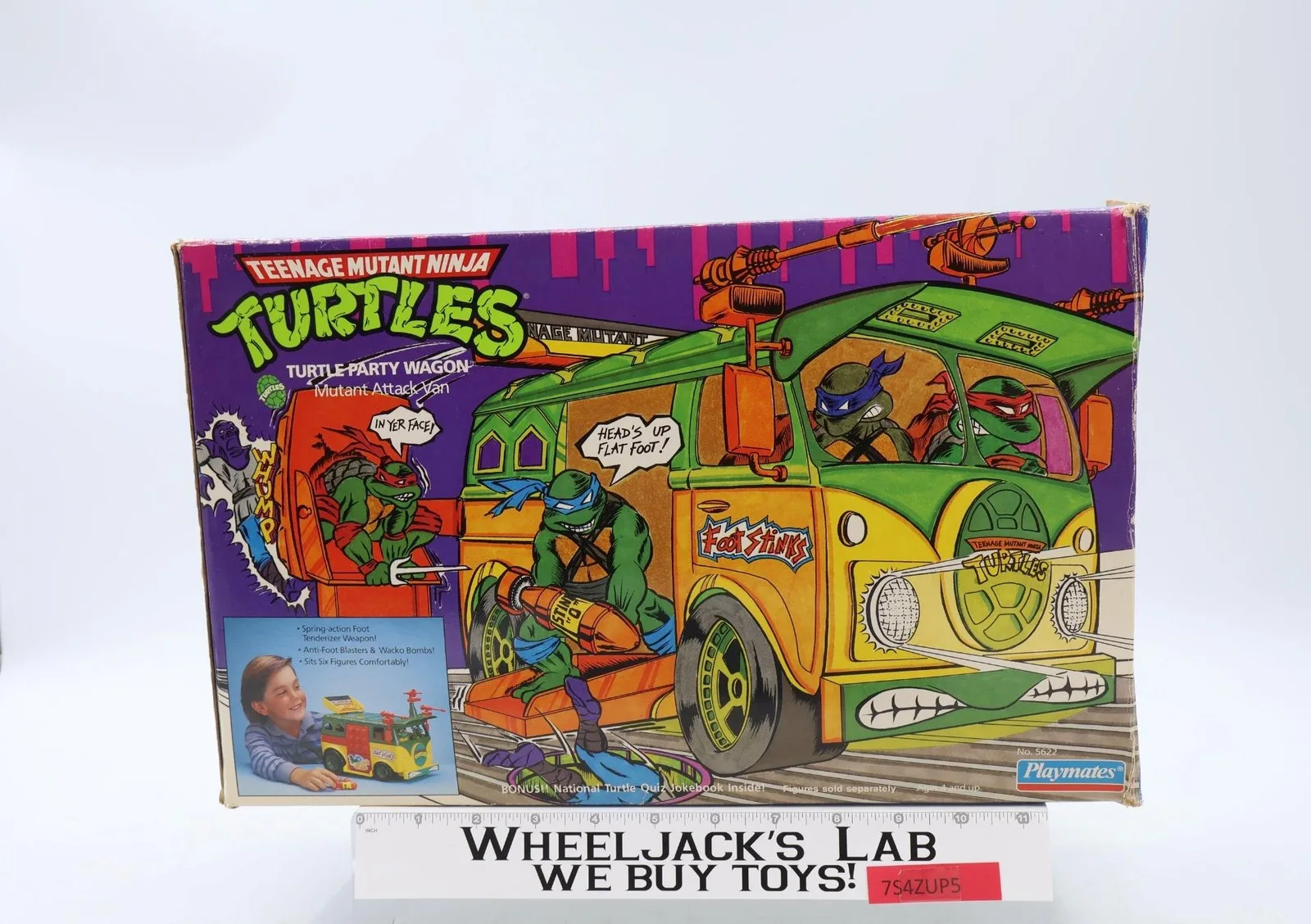 Party Wagon 100% Complete W/Box Teenage Mutant Ninja Turtles 1989 Playmates