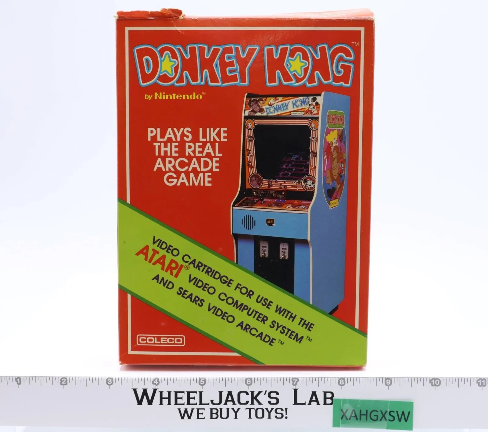 Donkey Kong W/ Box + Manual ATARI 2600 1982 Nintendo Game Cartridge