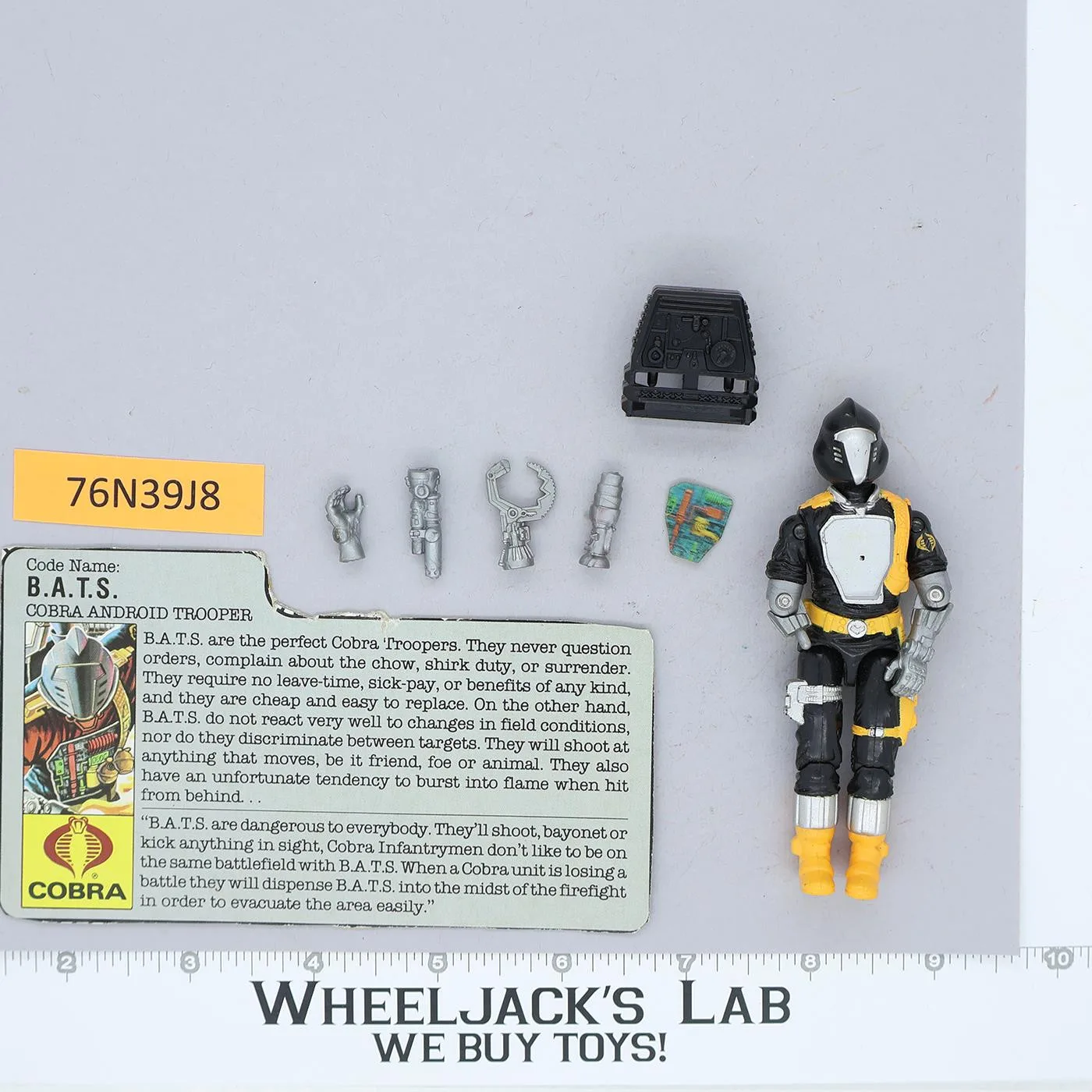 B.A.T.S. V1 100% Complete G.I. Joe 1986 Hasbro Vintage Action Figure