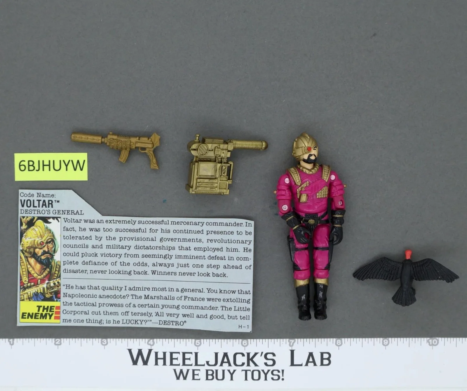 Voltar V1 100% Complete G.I. Joe 1988 Hasbro Vintage Action Figure