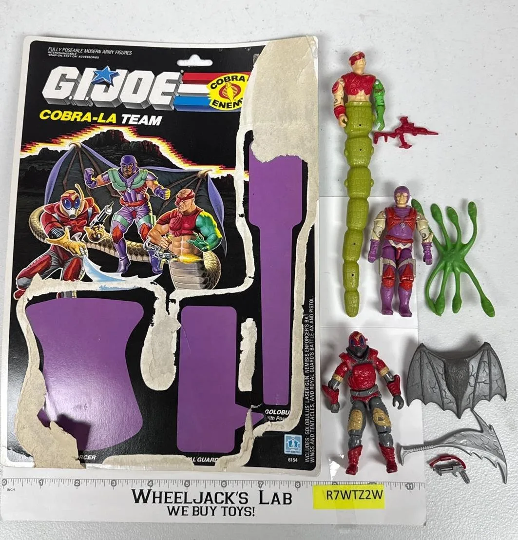 Cobra-LA Team V1 100% Complete W CARD 1987 GI Joe Vintage Hasbro Action Figure