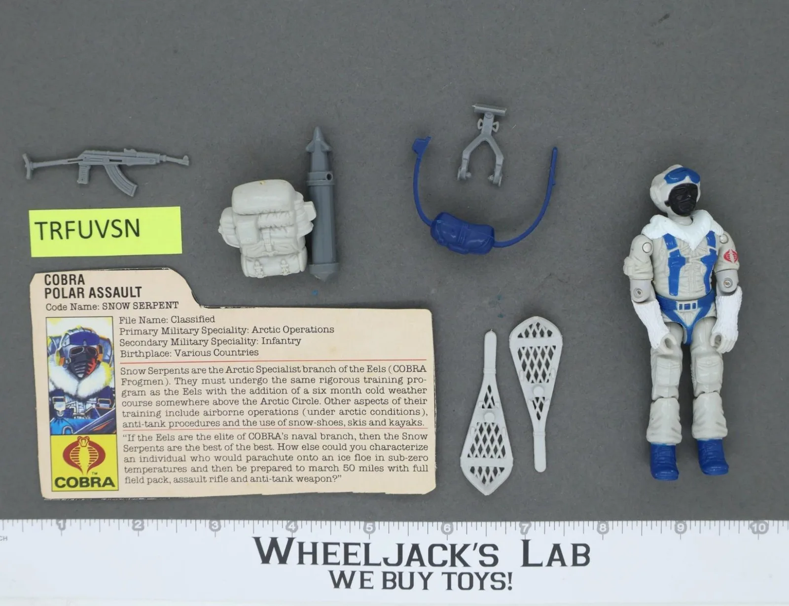 Snow Serpent V1 100% Complete G.I. Joe 1985 Hasbro Vintage Action Figure