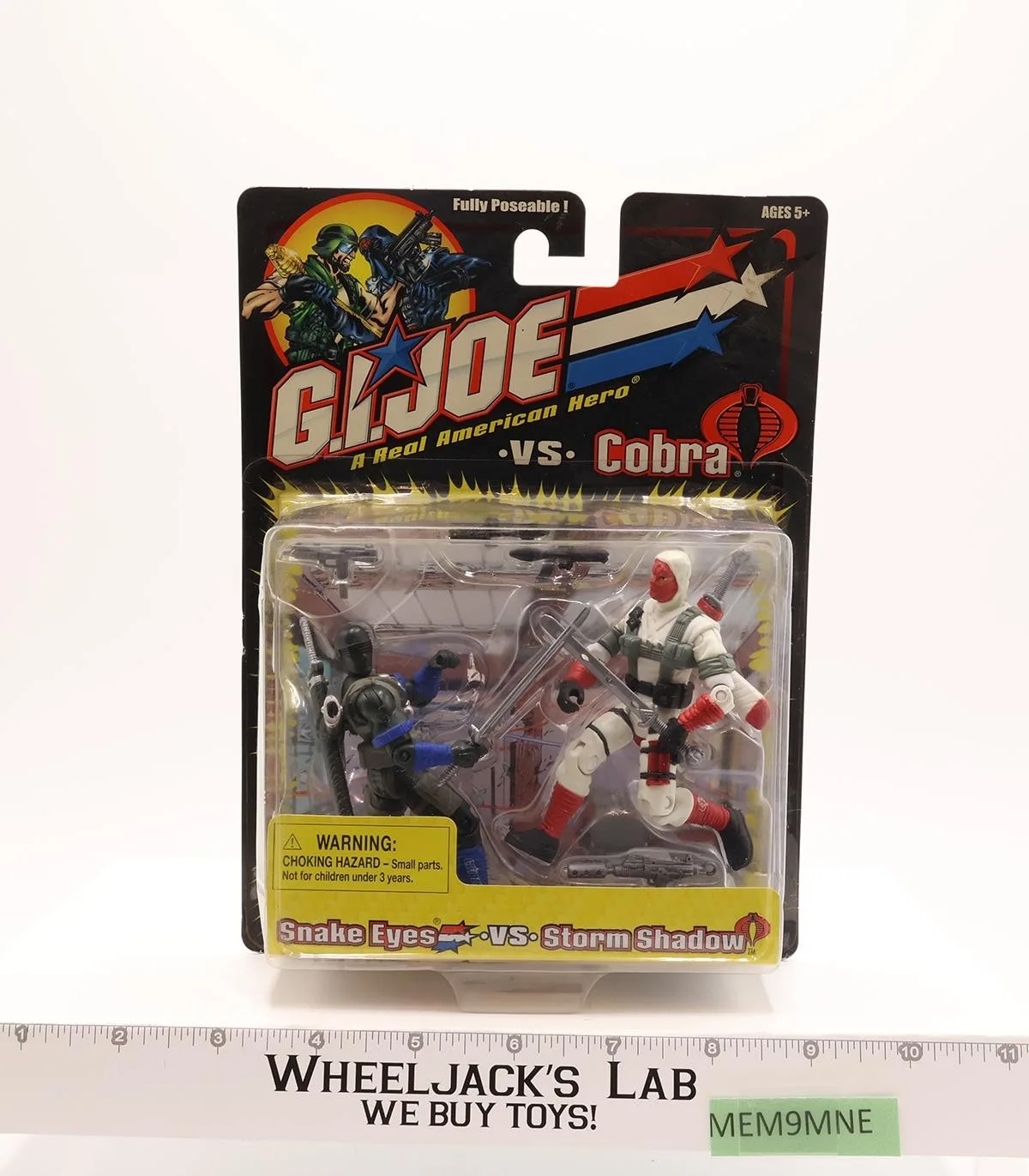 Snake Eyes vs Storm Shadow GI Joe vs Cobra 2001 Hasbro NEW MOSC SEALED