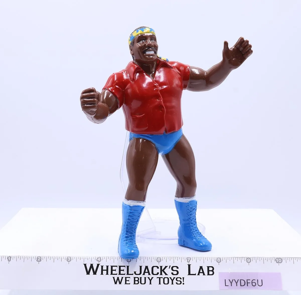 S.D. Jones 1986 WWF LJN Titan Sports 8" Vintage Wrestling Superstars RED SHIRT