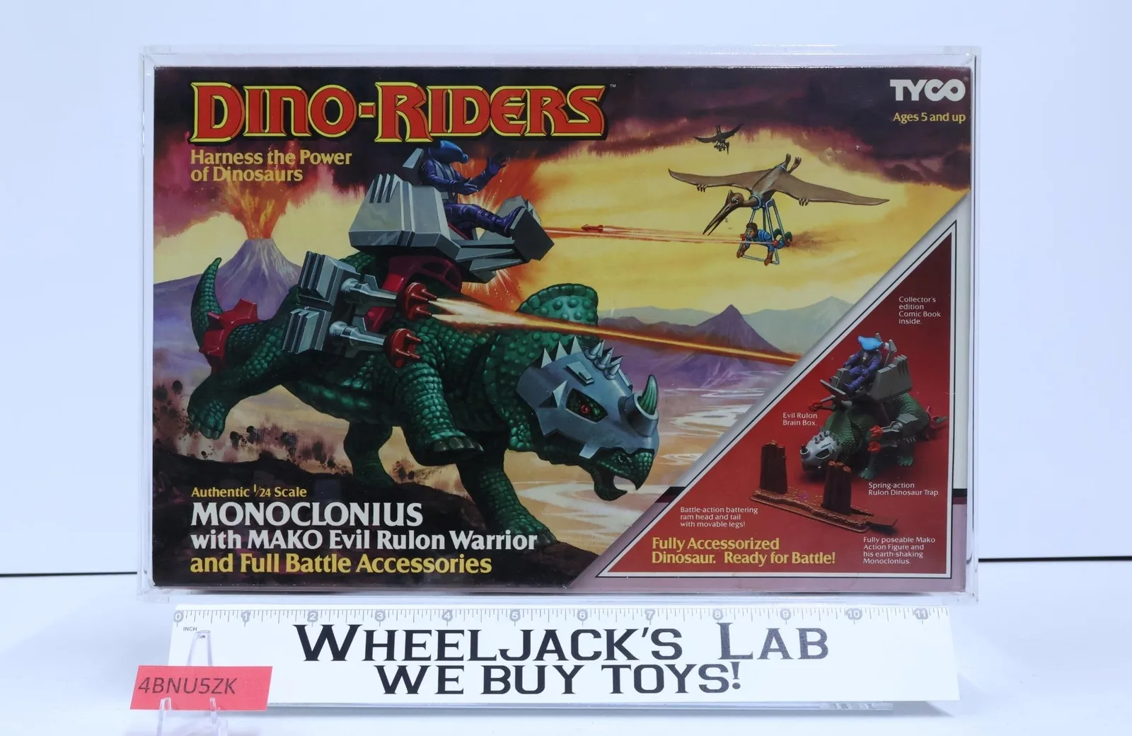 Monoclonius CAS GRADED 80+ Dino Riders 1988 Tyco Action Figure NEW SEALED