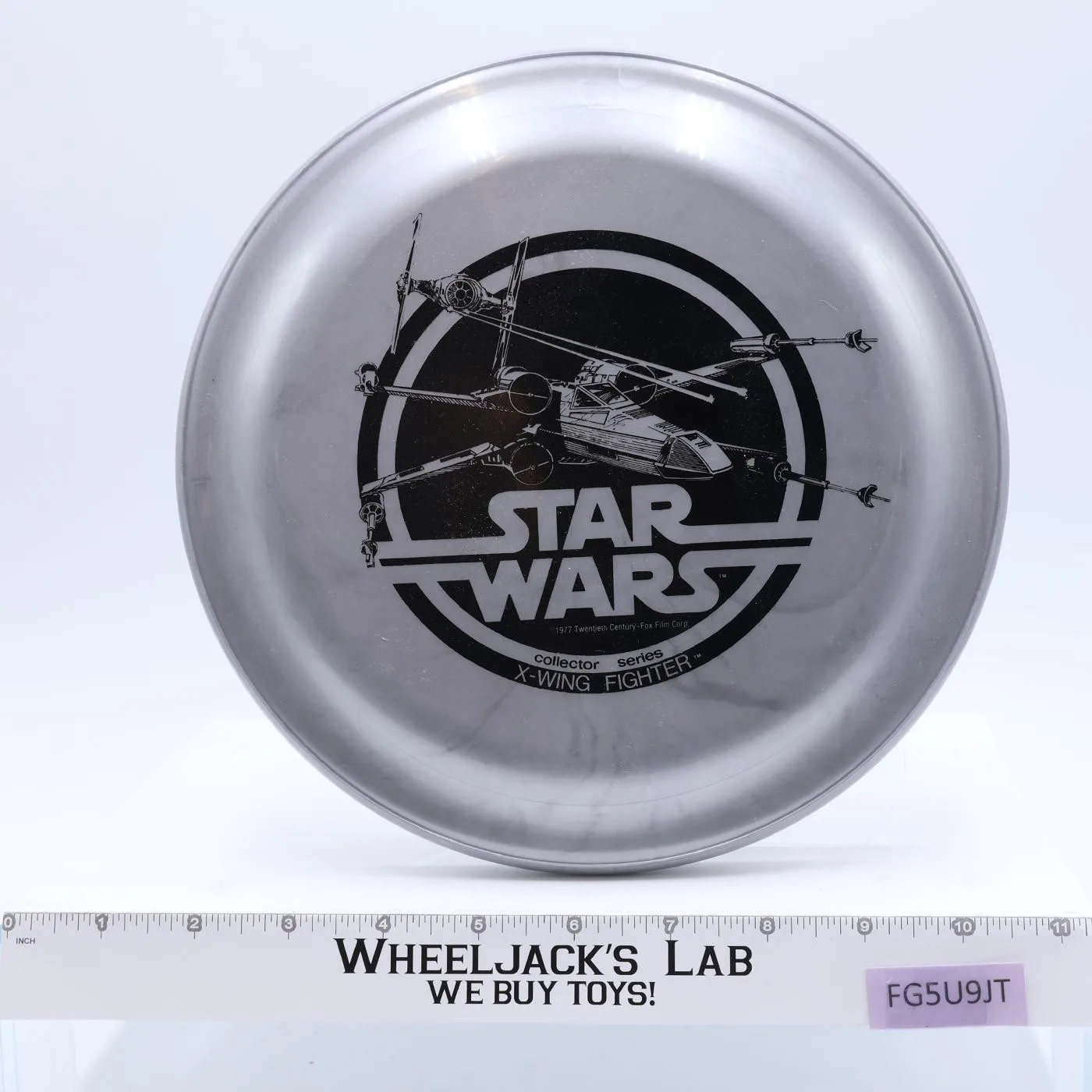X-Wing Fighter Collector Series Star Wars Frisbee Disc 9.5" 1977 Vintage