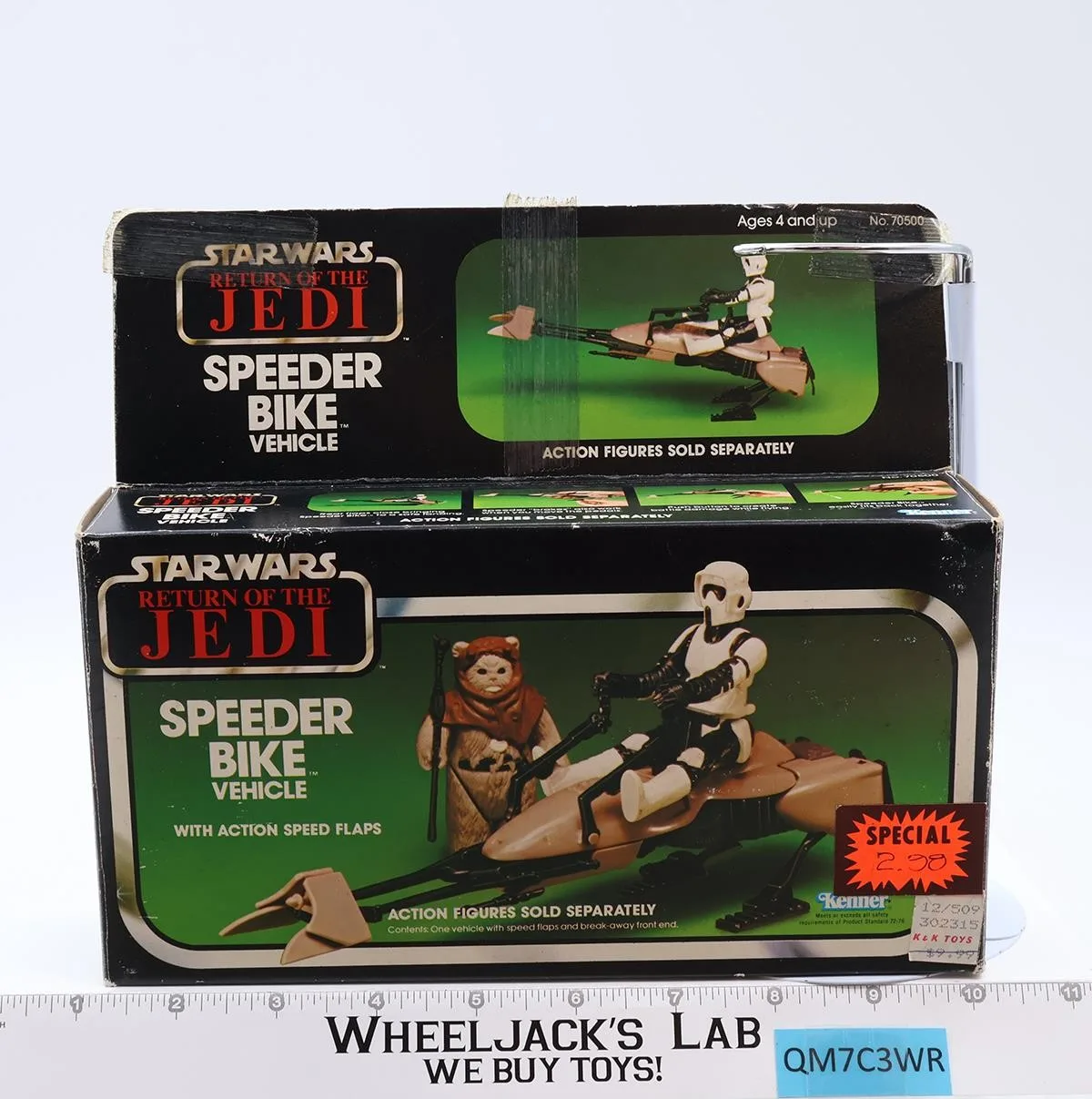 Speeder Bike 100% Complete W/Box Star Wars ROTJ Kenner 1983 Vehicle