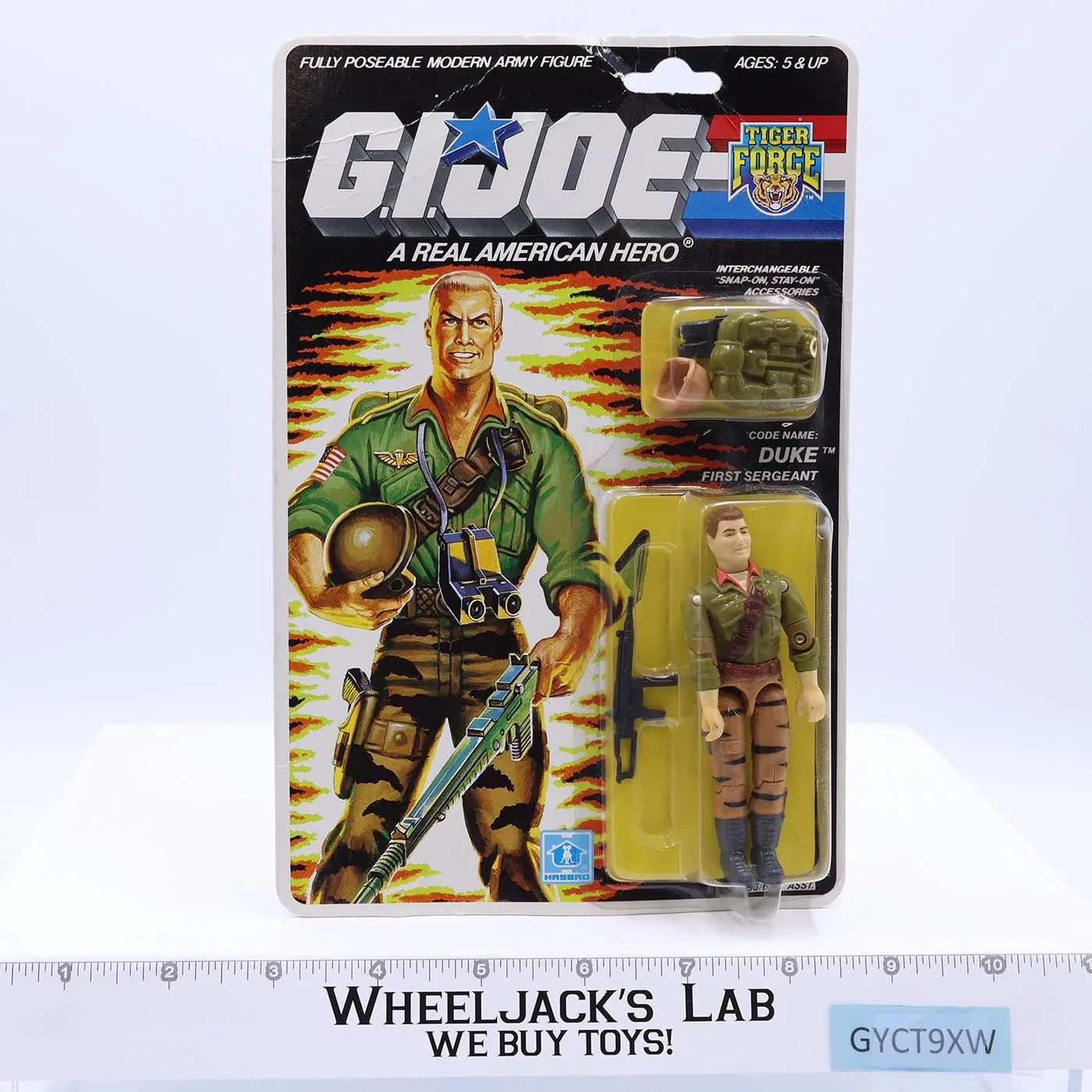 Duke GI Joe Tiger Force 35 Back 1988 Hasbro Vintage Action Figure MOSC