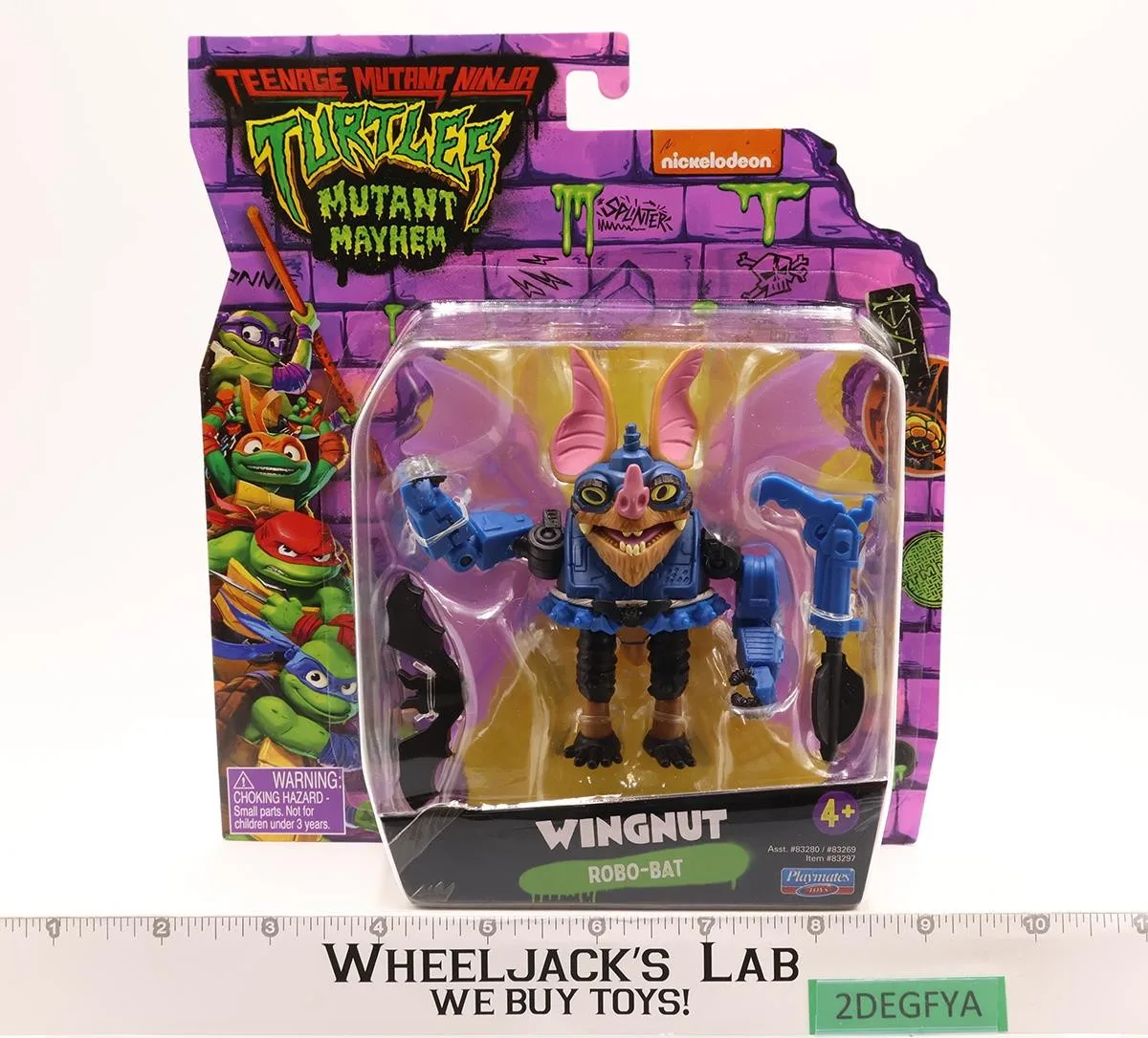 Wingnut Mayhem Teenage Mutant Ninja Turtles Nickelodeon Playmates 2023 MOSC New