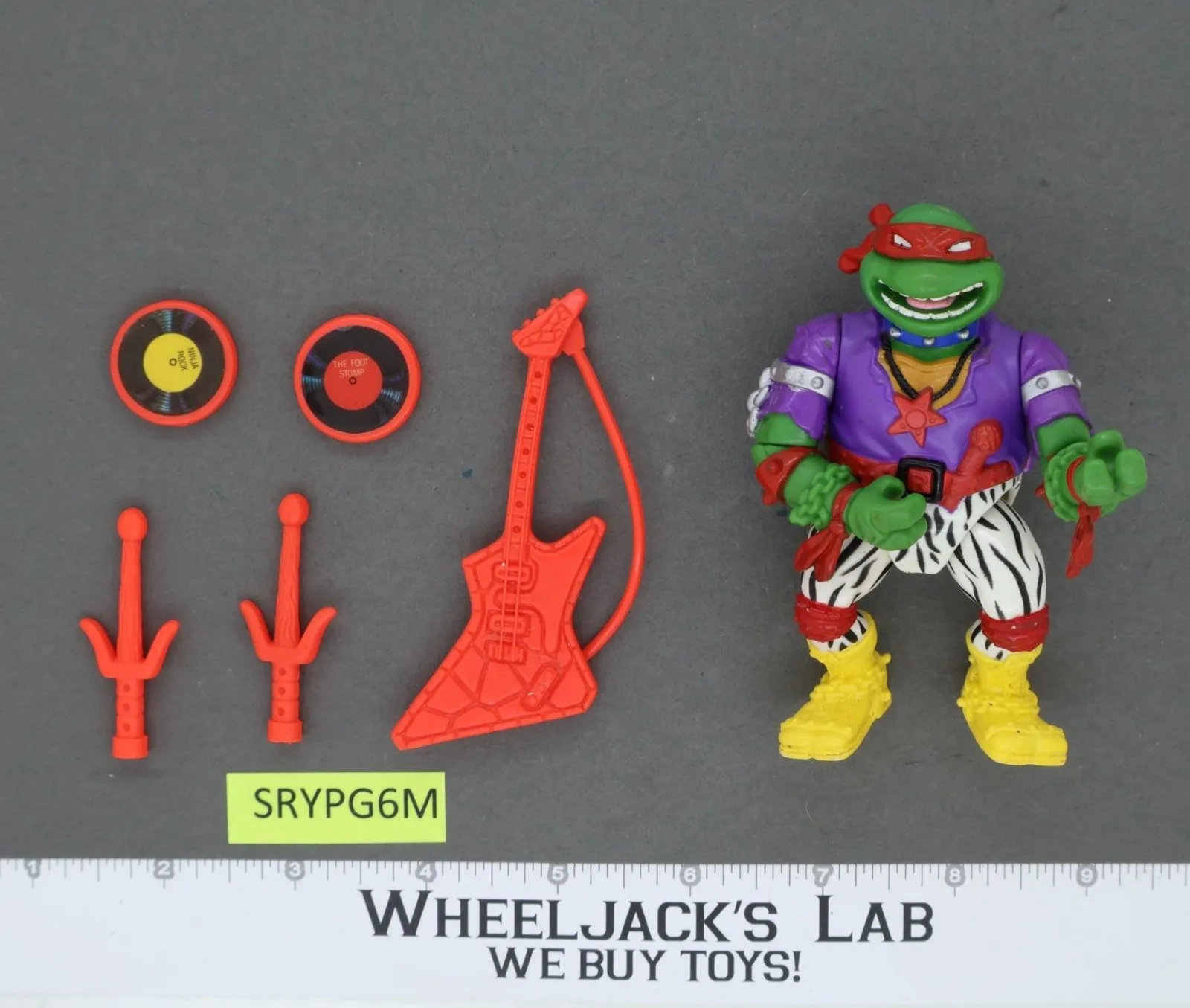 Heavy Metal Raph 100% Complete Teenage Mutant Ninja Turtle TMNT 1991 Playmates