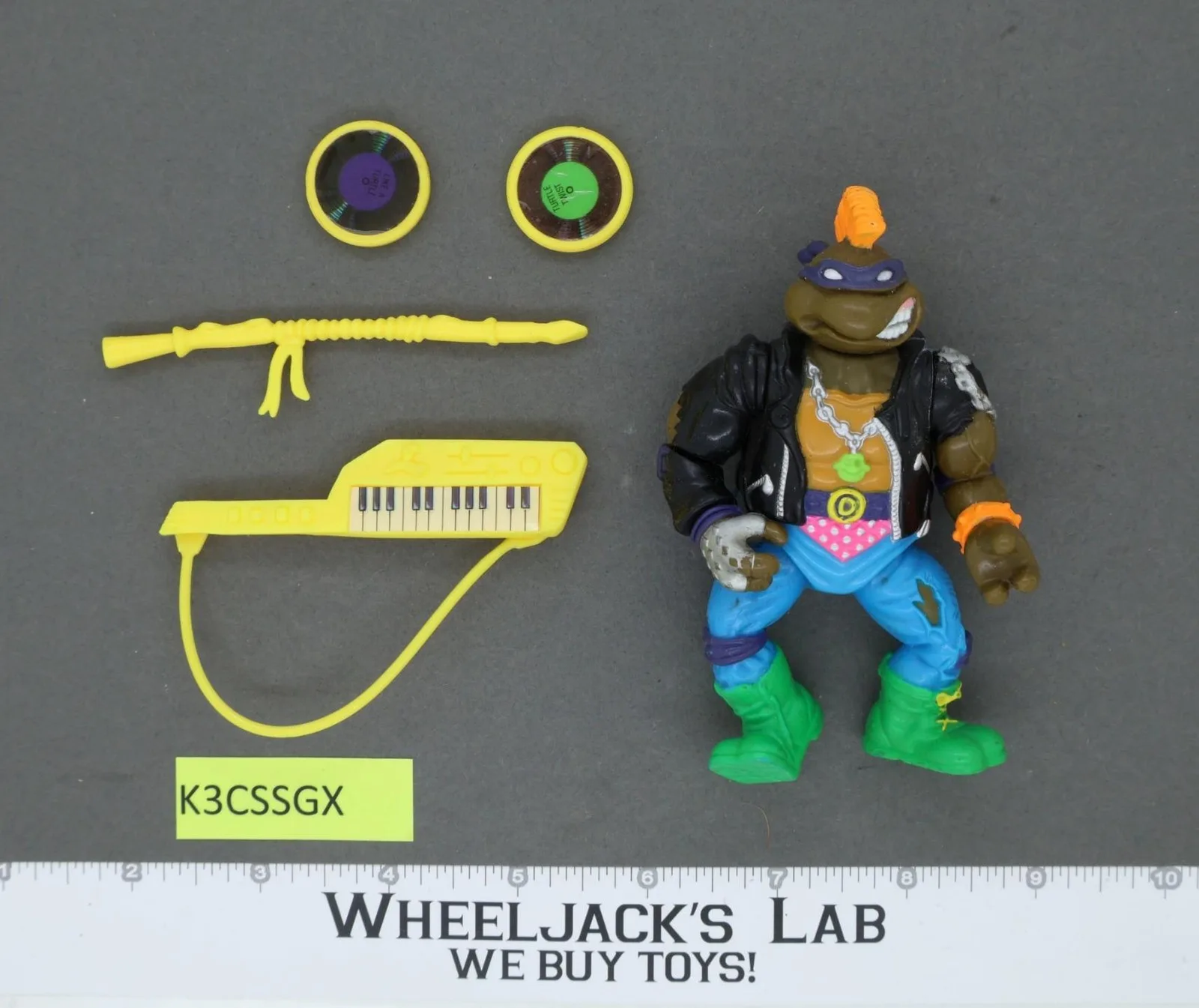 Punker Don 100% Complete Teenage Mutant Ninja Turtles TMNT Playmates 1991