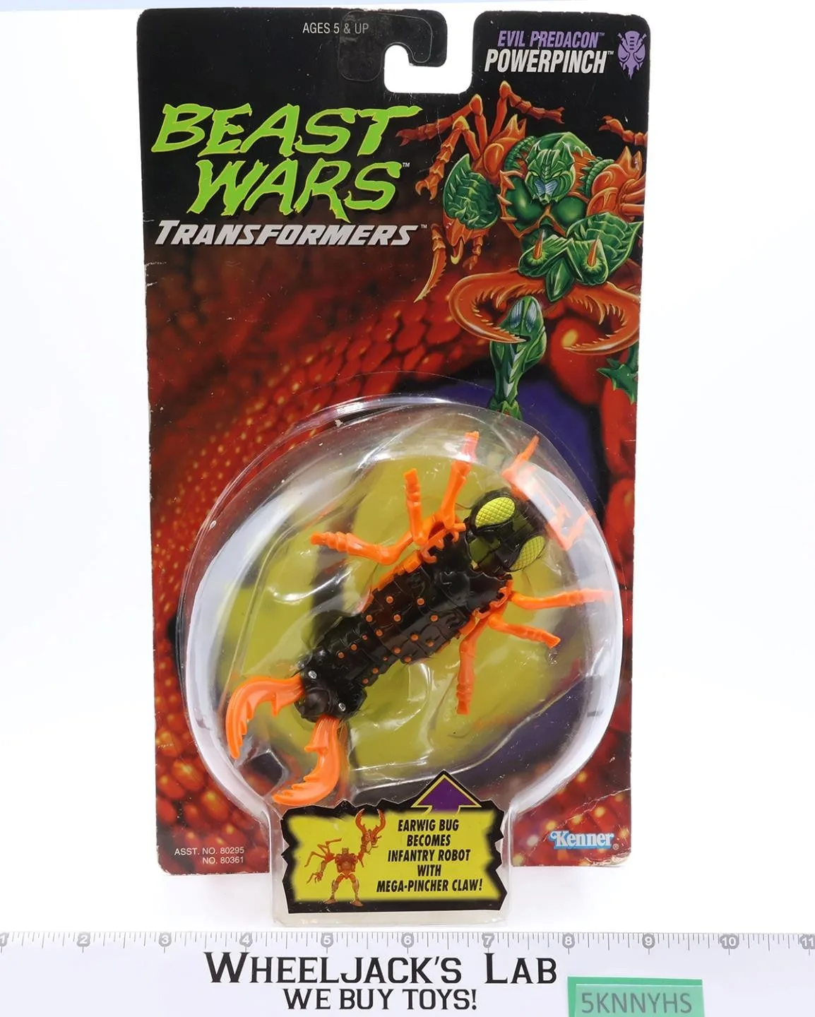 Powerpinch 100% Complete W/Card & Bubble Transformers Beast Wars 1996 Hasbro