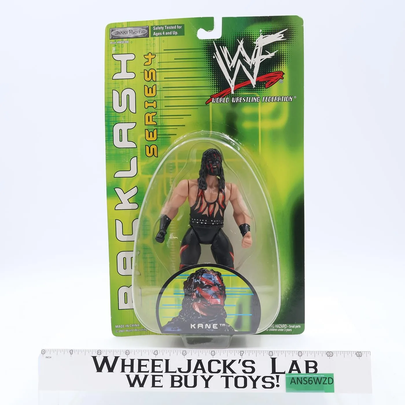 Kane WWF Wrestling Backlash Series 4 2001 Jakks Pacific Action Figure NEW SEALED