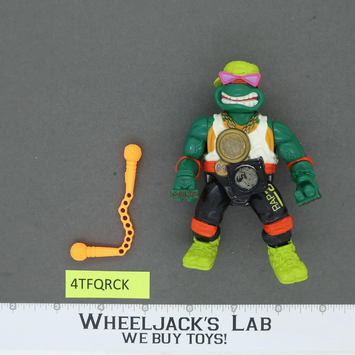 Rappin' Mike Teenage Mutant Ninja Turtles TMNT 1991 Playmates Action Figure
