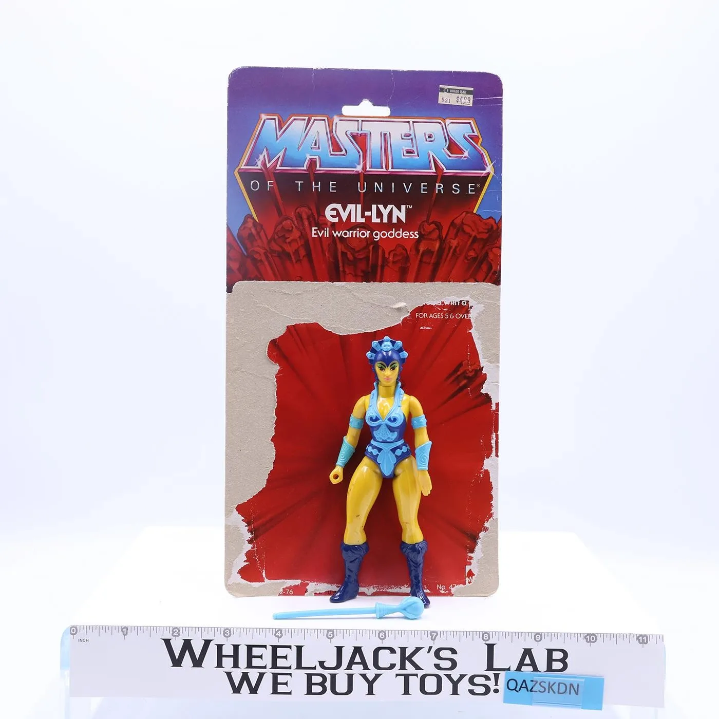 Evil-Lyn W/12 CARDBACK Complete He-Man Masters of the Universe MOTU 1982 Mattel