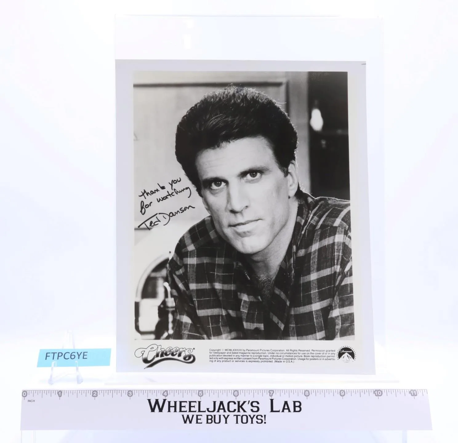 Sam Malone Cheers TV Show Ted Danson AUTOGRAPHED 8x10 Picture