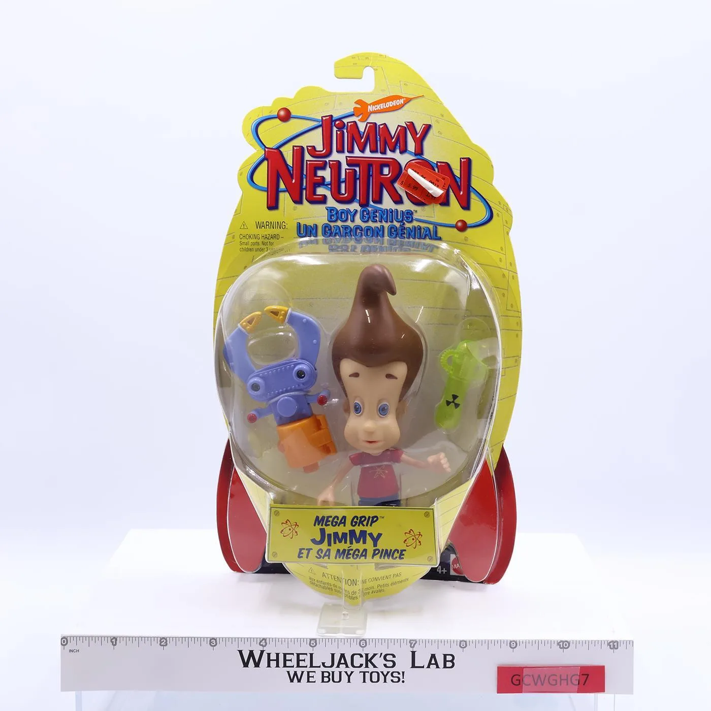 Jimmy Neutron Boy Genius Mega Grip 2001 Nickelodeon Viacom Action Figure #50137
