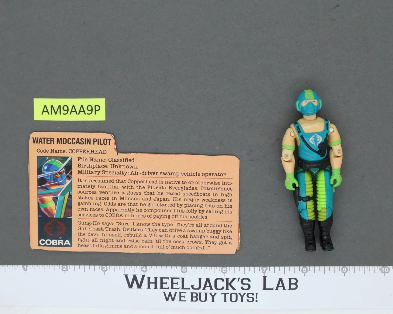 Copperhead V1 100% Complete G.I. Joe 1984 Hasbro Vintage Action Figure