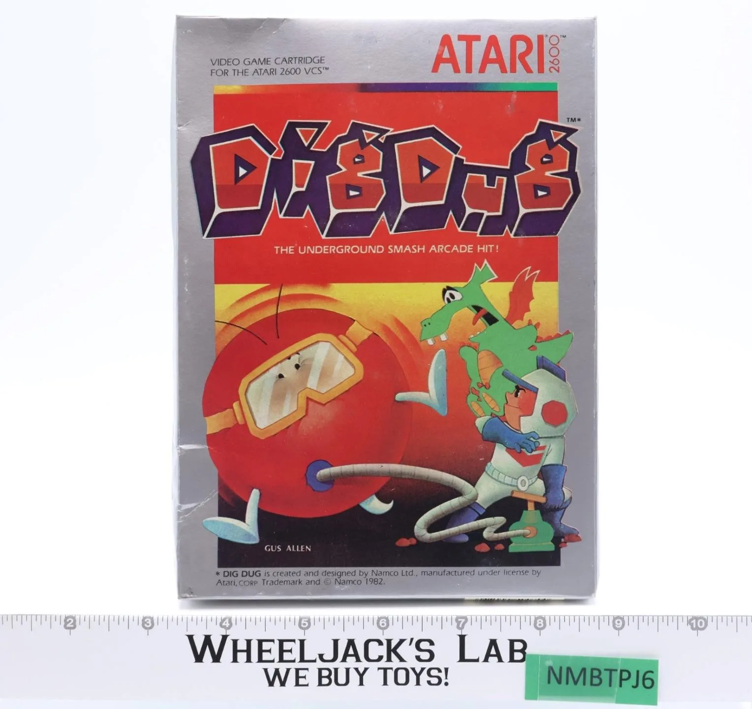 Dig Dug W/ Box + Manual ATARI 2600 1988 Game Cartridge