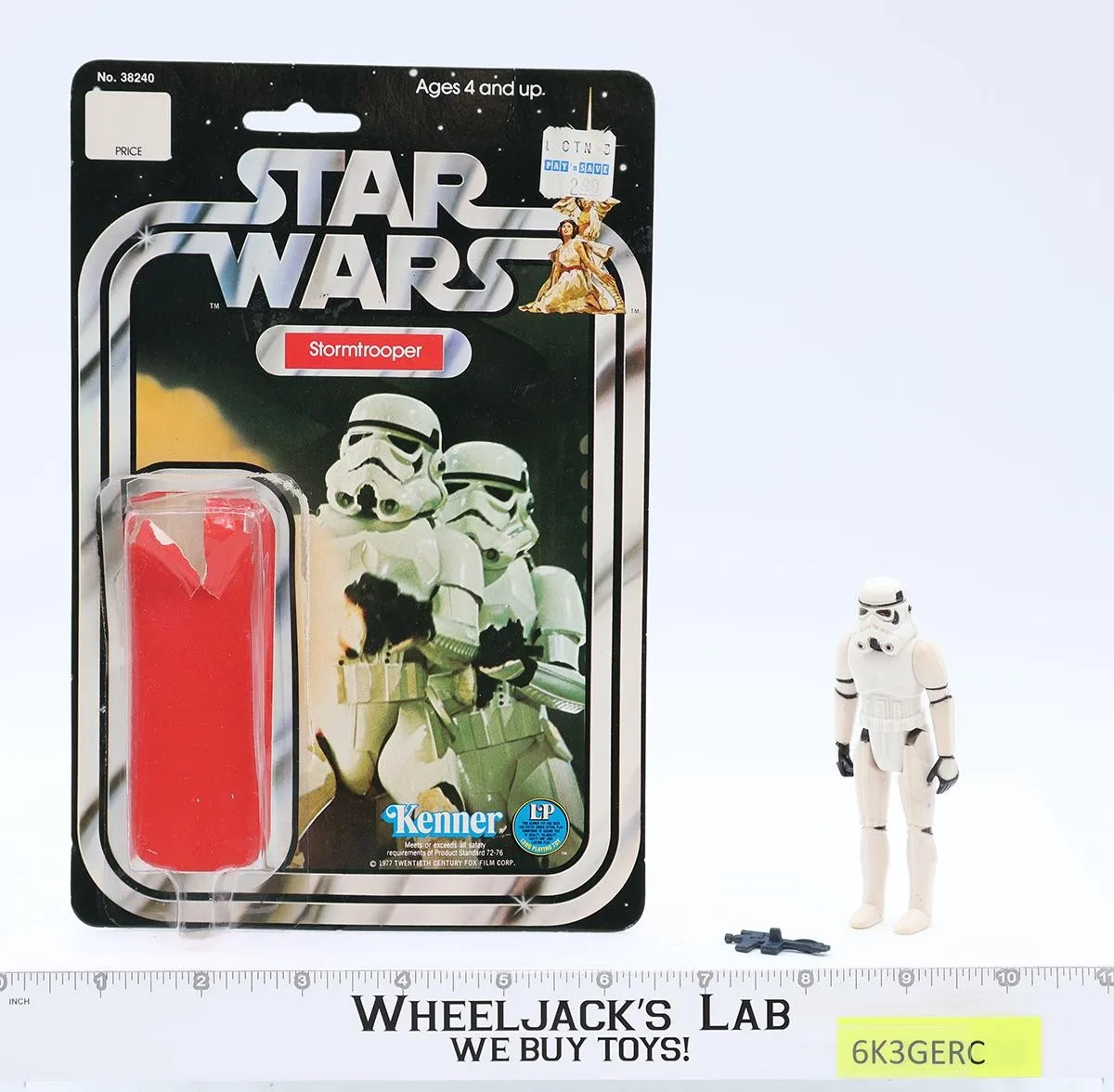 Stormtrooper 100% Complete 12 Back-C Star Wars 1977 Kenner Figure NO REPRO