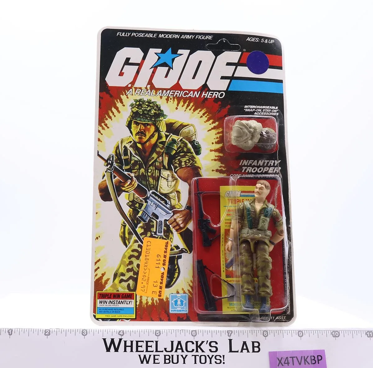 Footloose V1 100% Complete 34 Cardback & Bubble G.I. Joe 1985 Vintage Figure